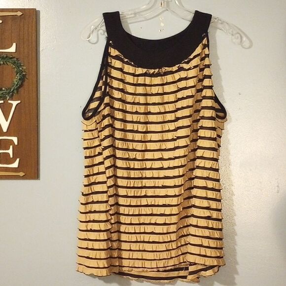 NY Collection layered ruffle halter style top - Picture 1 of 9